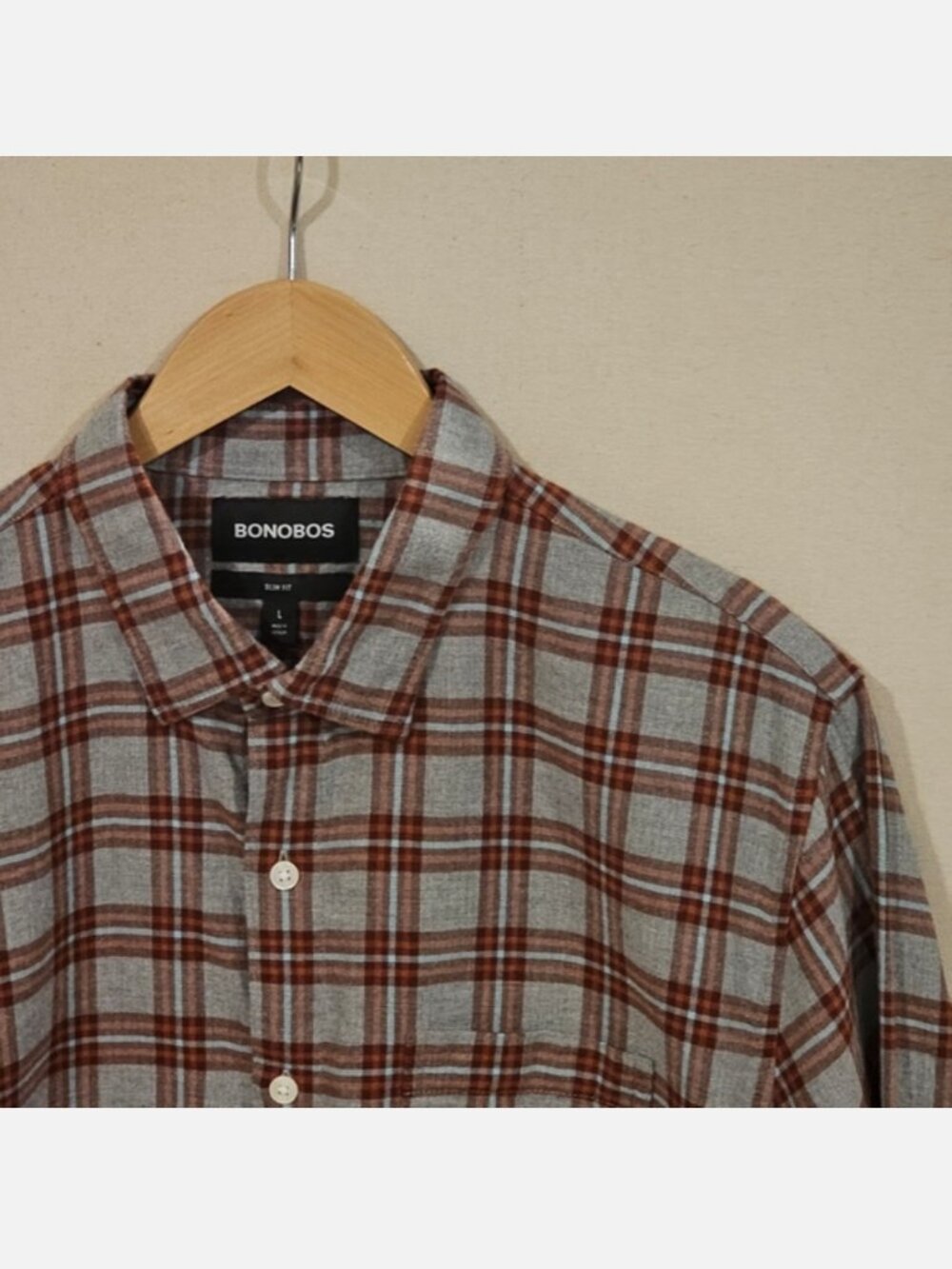 Bonobos Slim Fit Flannel Button Down L